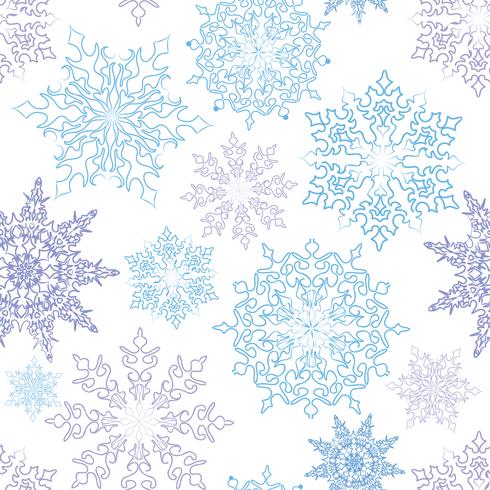 Van de het Kerstmiswinter van de sneeuw naadloze patroon de vakantieachtergrond vector