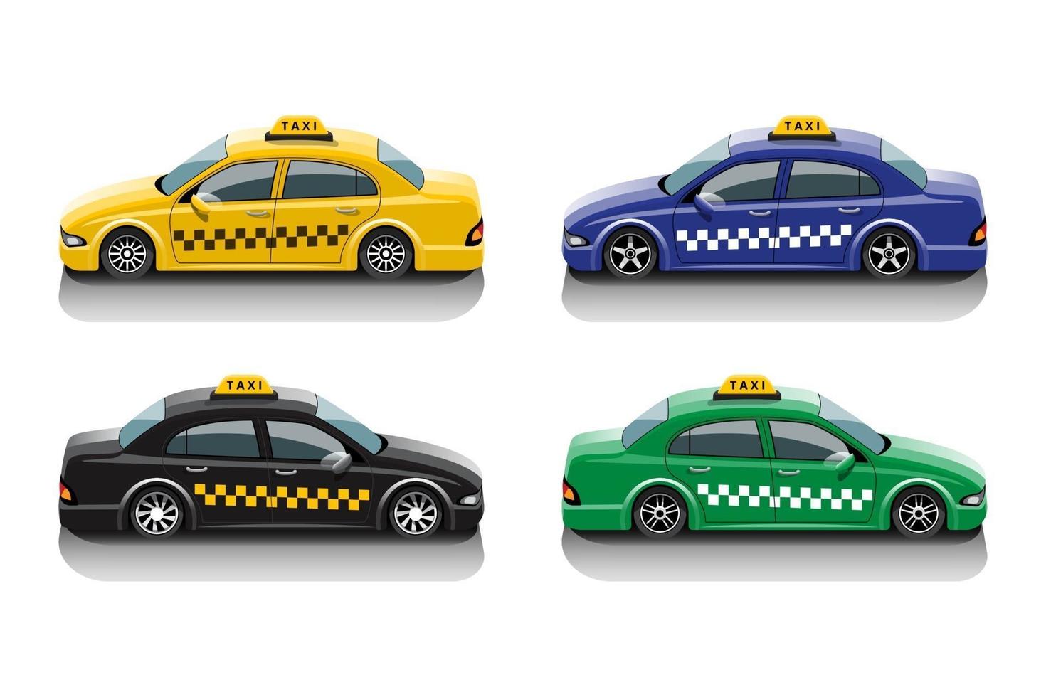 taxi-autoservicemodel voor merken en autospellen. vector