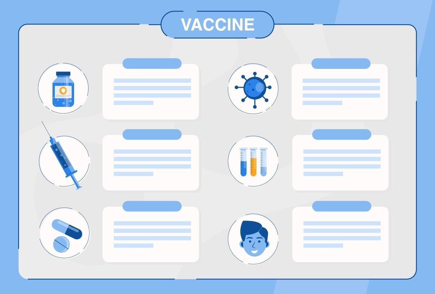 medicijnen en vaccins moeten worden opgevolgd door de instructies van de arts. vector