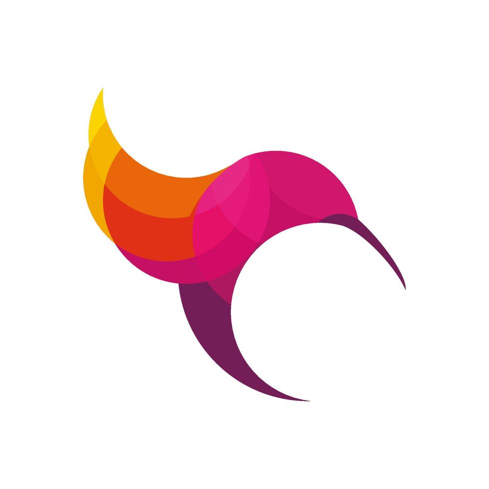 moderne kolibrie logo ontwerpsjabloon vector