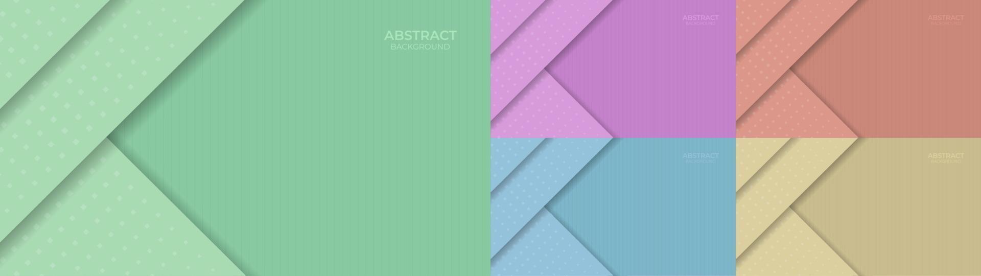 abstracte achtergrond set van zachte groene, roze, oranje, blauwe en gele kleur mooi met lichte stip textuur. vector illustratie