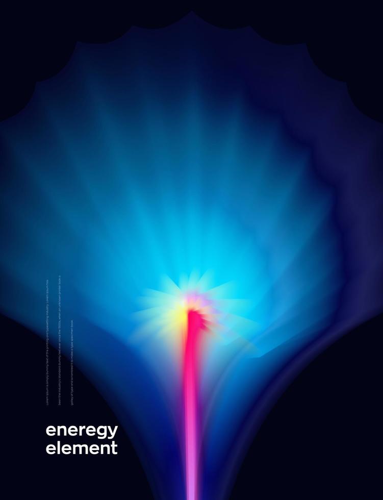 kosmos achtergrondelement met kleurrijke lijngolf. energie stroom vectorillustratie. vector