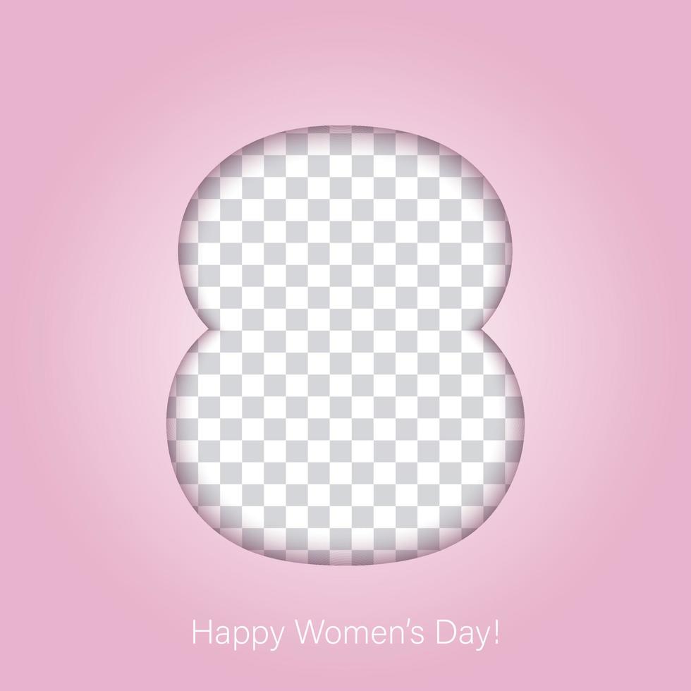 gelukkige vrouwendag 8 maart kaart vector