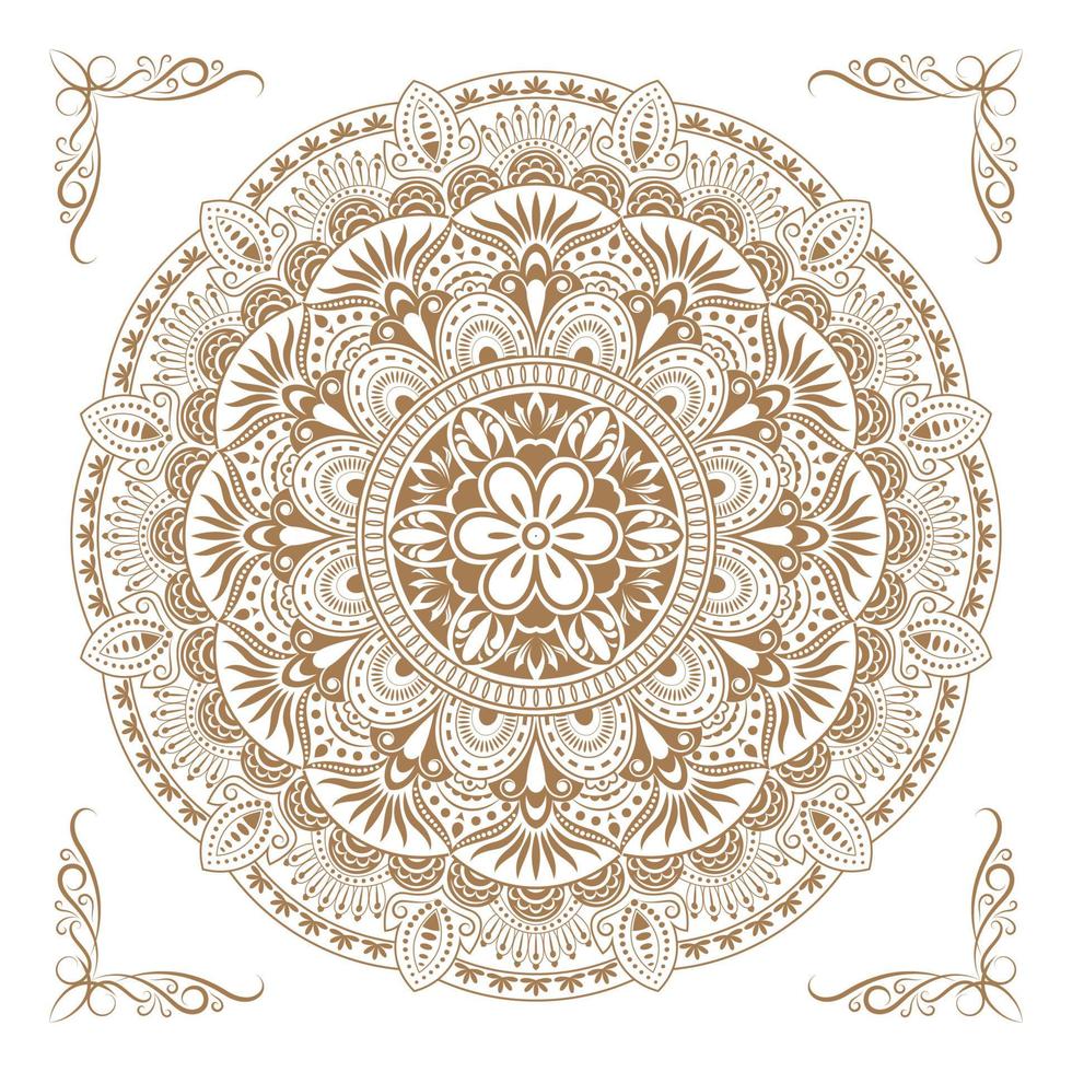 cirkelvormig patroon van mandala vector