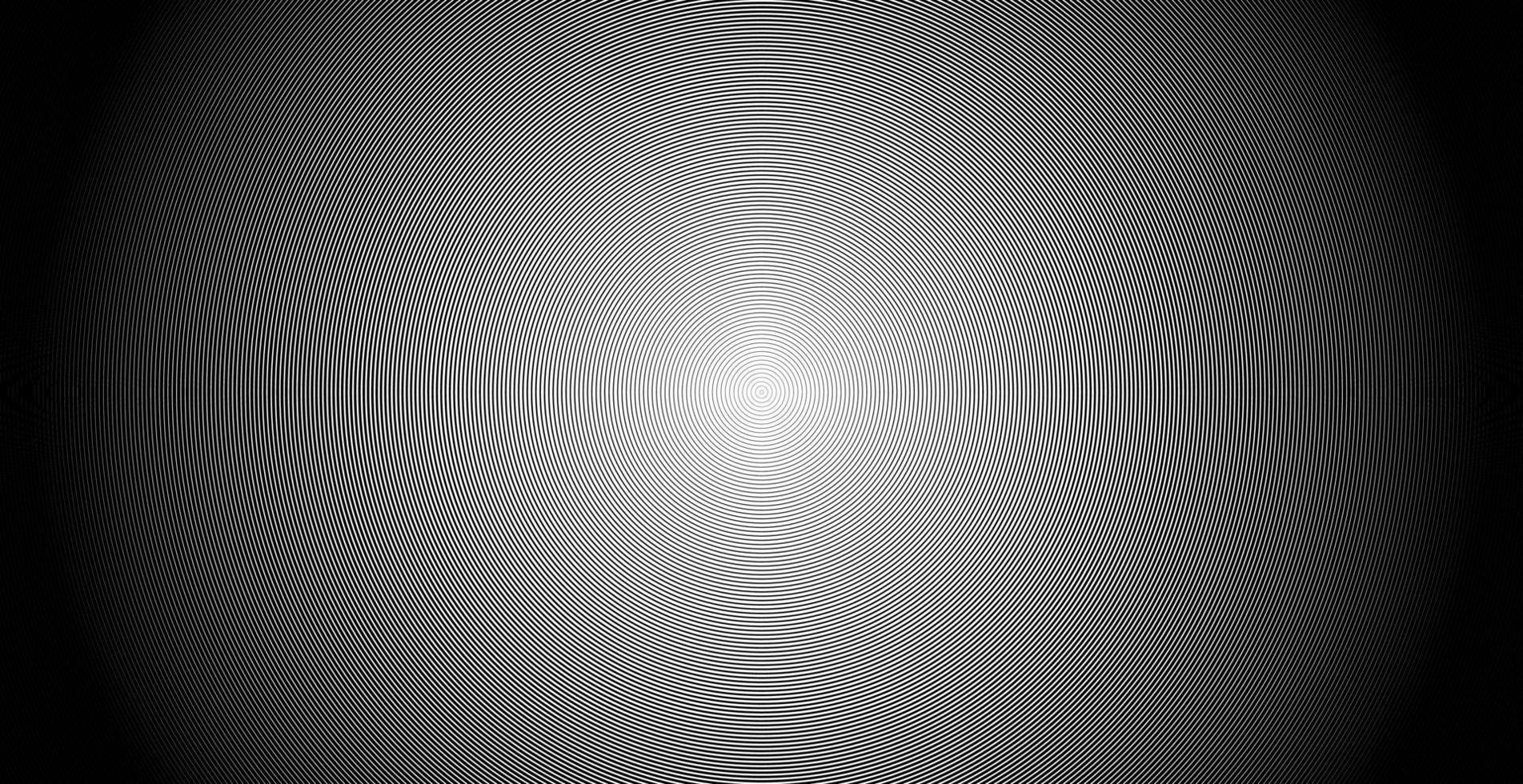 concentrische cirkel. illustratie voor geluidsgolf. abstract cirkel lijnpatroon. zwart-wit afbeelding vector