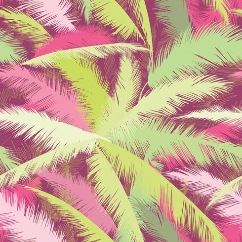 Bloemenpatroon. Palmboom bladeren. Zomer naadloze textuur vector