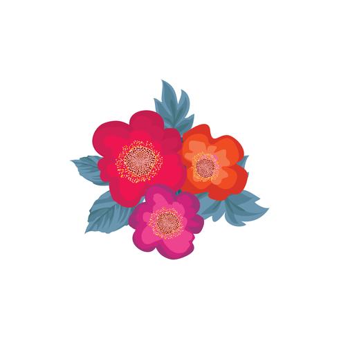 Bloemen boeket. Bloemenlijst. Bloei wenskaart. Zomer decor vector