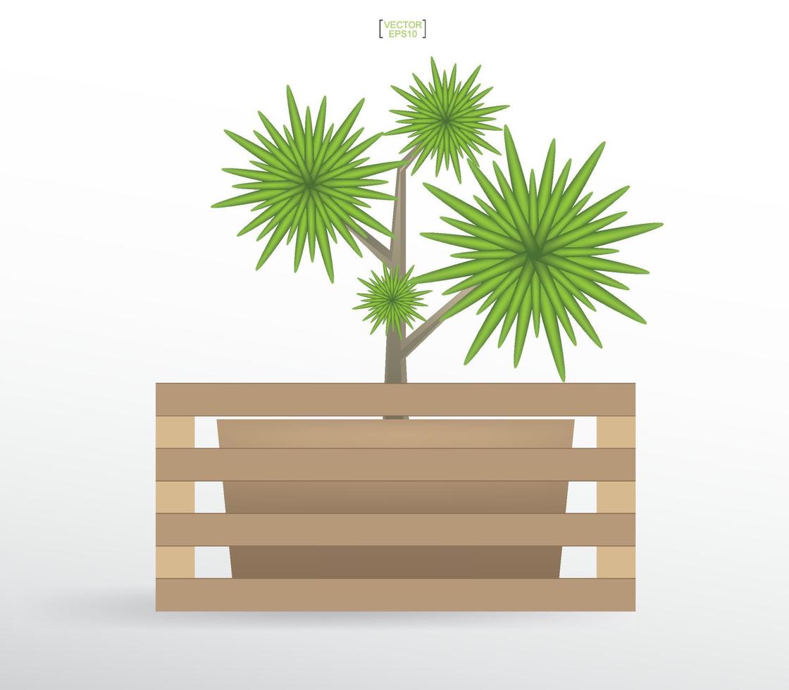 decoratie planten in bloempot. kleine boom. natuurlijk objectidee voor interieurontwerp en decoratie. vector. vector