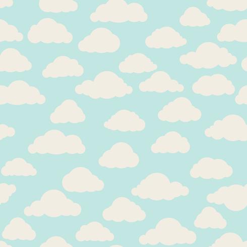 Wolken patroon. Bewolkte hemel naadloze backround vector