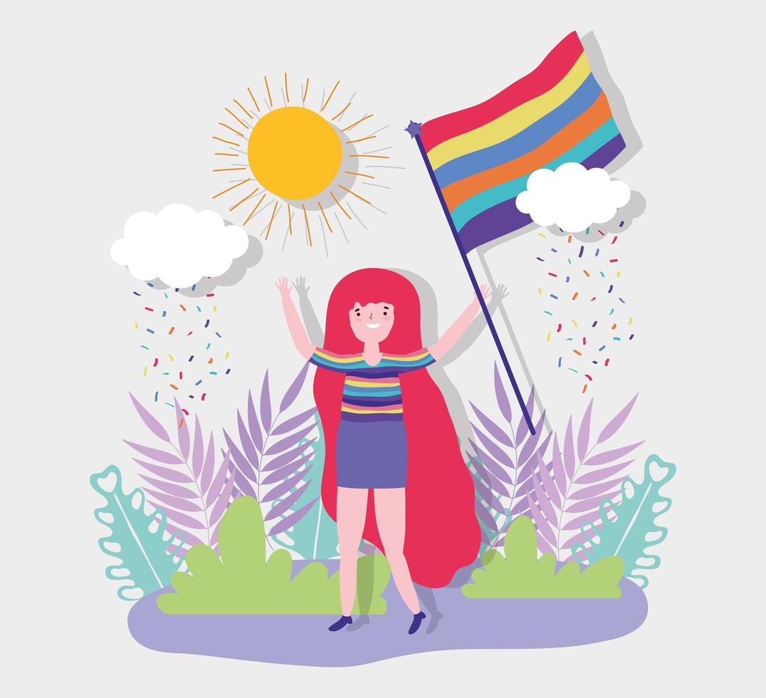 mensen gemeenschap lgbtq plat ontwerp vector