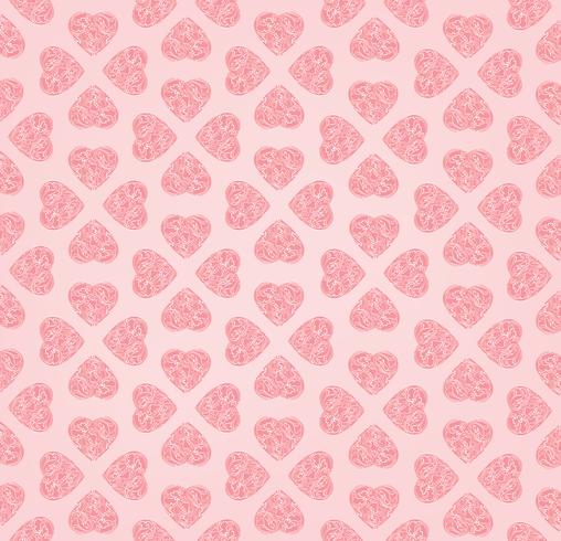 Liefde hart doodle naadloze patroon Valentine dag vakantie tegel ornament vector