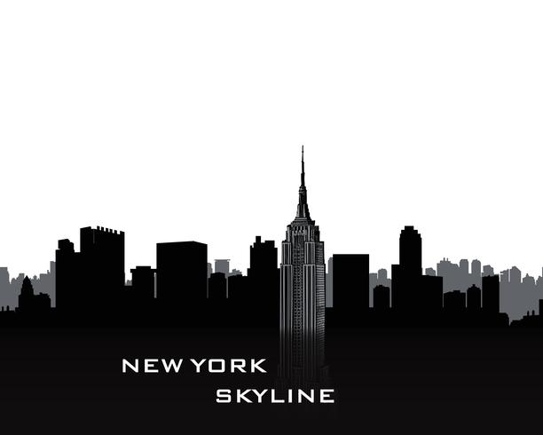 NYC stadsbeeld. Stedelijke stadshorizon. Reis VS achtergrond vector