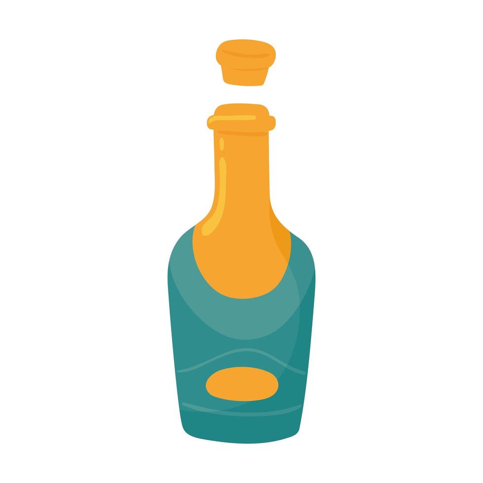 open champagnefles vector