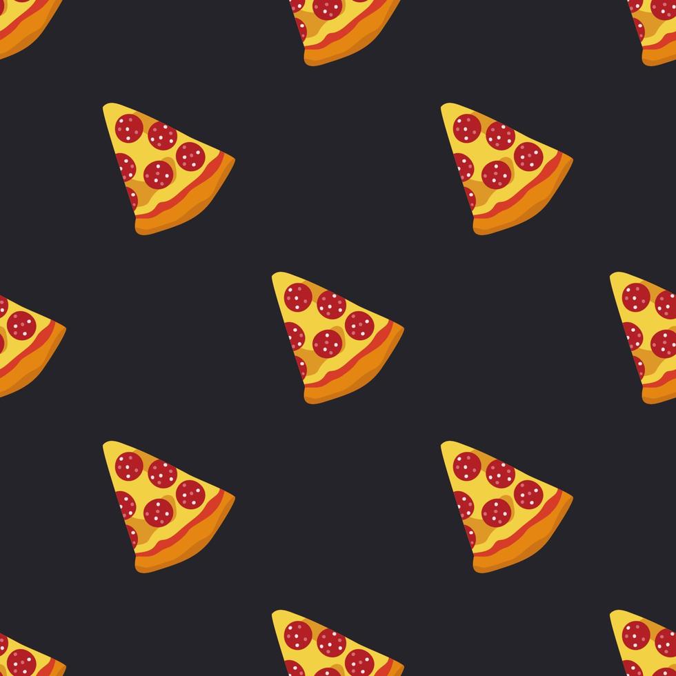 pizza plakjes. naadloos patroon. vector illustratie