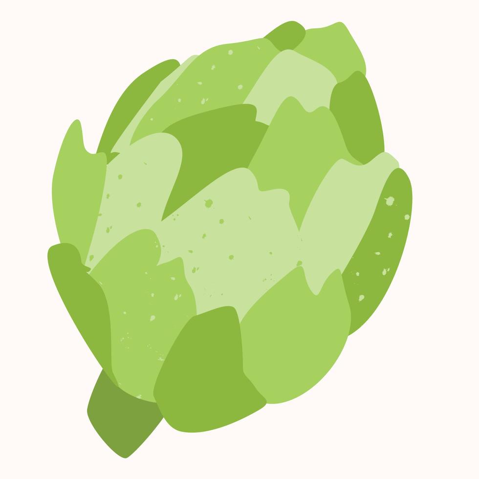 artisjok is een natuurlijke groente, handgetekende vectorillustratie geïsoleerd op een witte achtergrond. vector