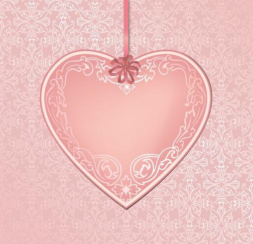 Love hearts holiday background wenskaart. Romantisch datumframe. vector