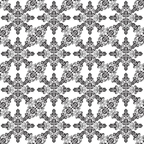 Arabische floral krul lijn sieraad. Oosterse bloem naadloze patroon vector