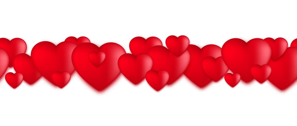 De harten van de valentijnskaartendag, houden van ballons op witte achtergrond vector