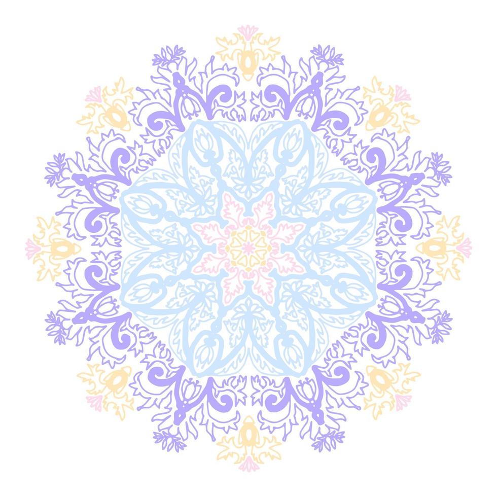 pastel kleur elegante mandala achtergrond vector