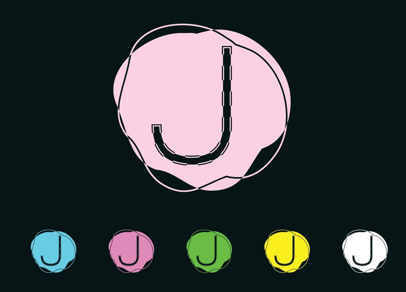 j letter logo en pictogram ontwerpsjabloon vector