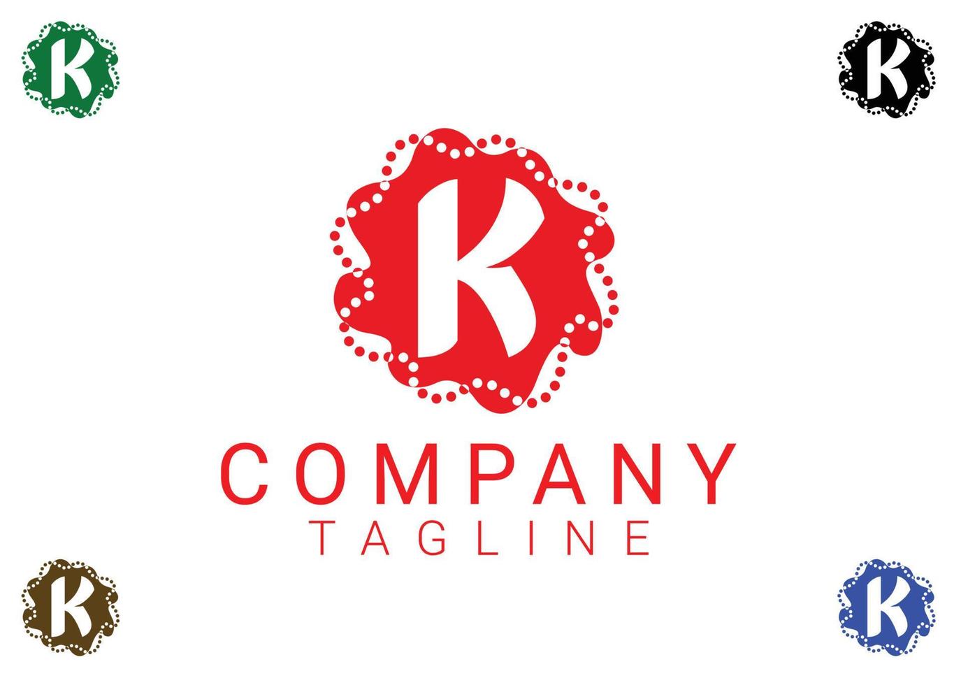 k letter logo en pictogram ontwerpsjabloon vector