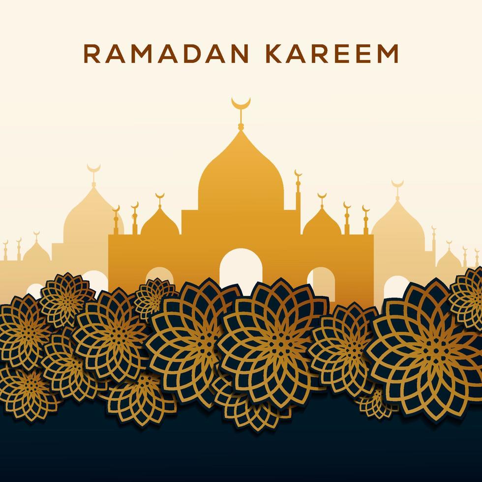 ramadan kareem wenskaart ontwerp concept achtergrond. vector ontwerp