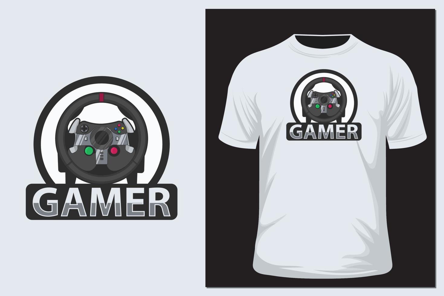 gamer vector illustratie t-shirt