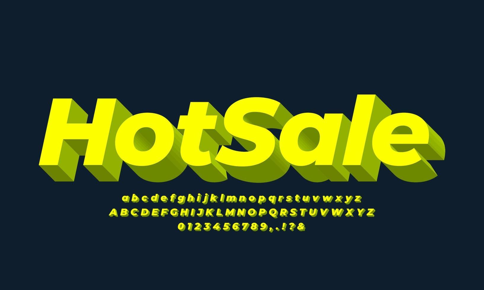 hot sale kortingspromotie 3d gele sjabloon vector