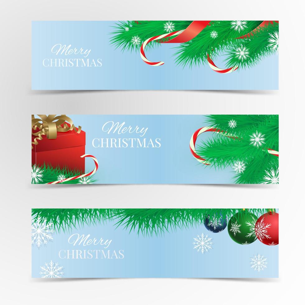 kerstbanner set vector