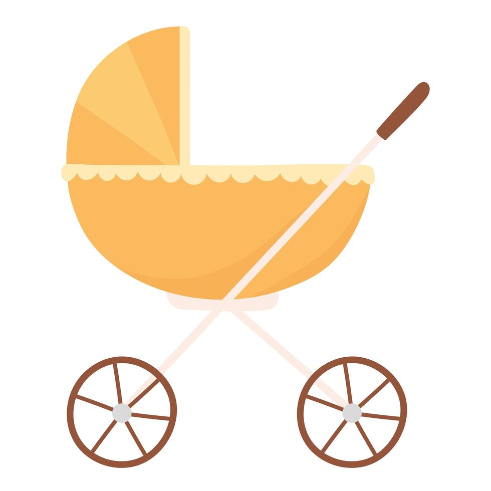 baby kinderwagen cartoon vector