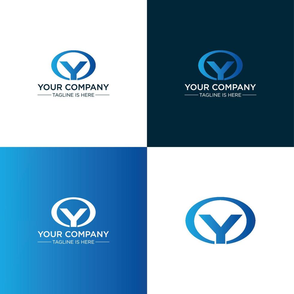 y brief creatief logo ontwerpsjabloon vector