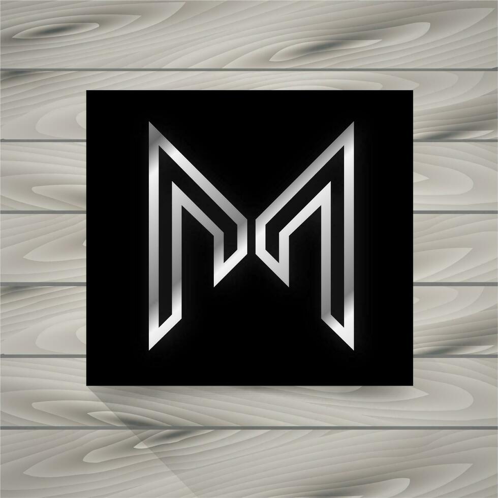 logo concept letter m vector
