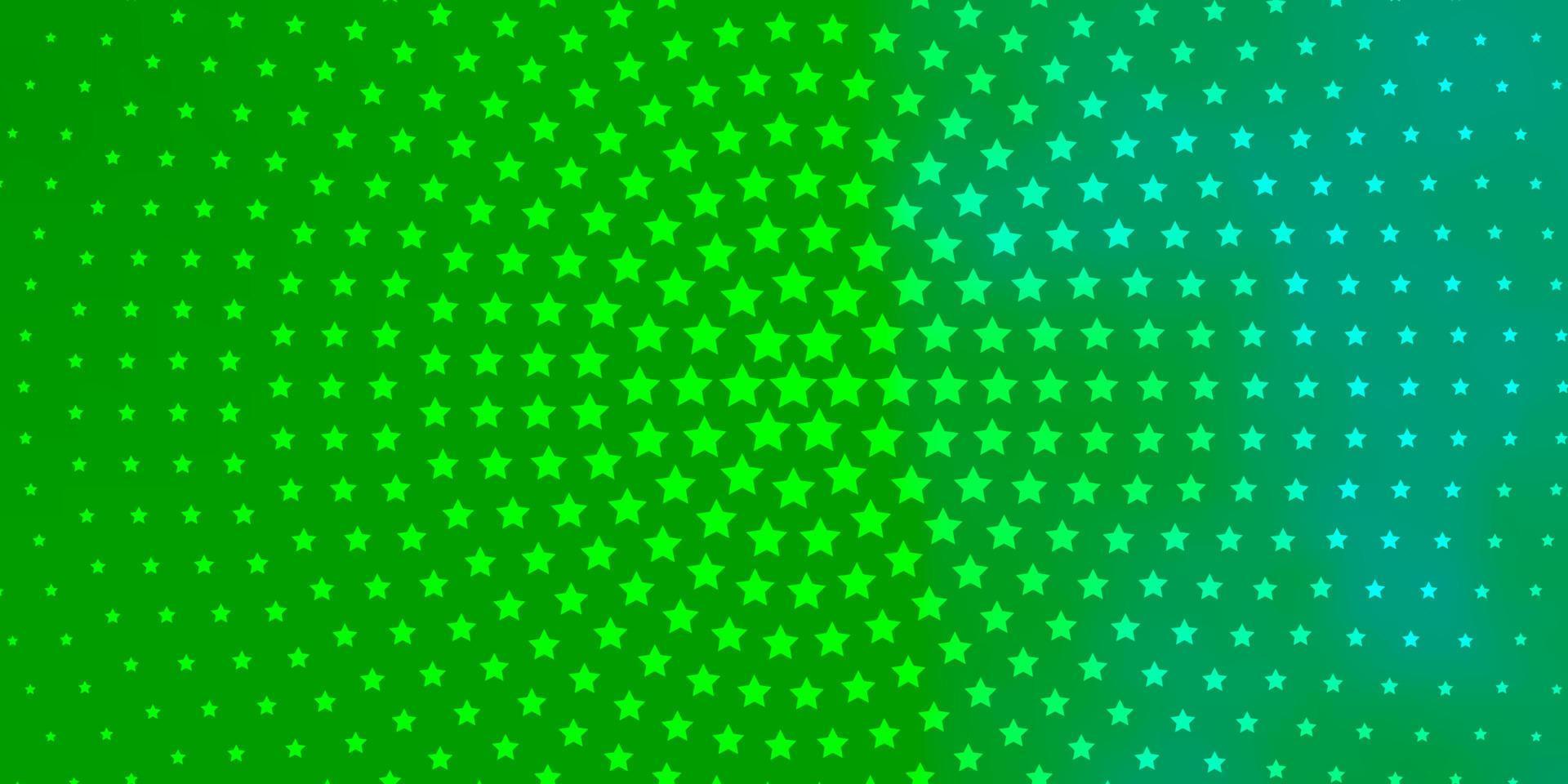 lichtgroen vectorpatroon met abstracte sterren. vector