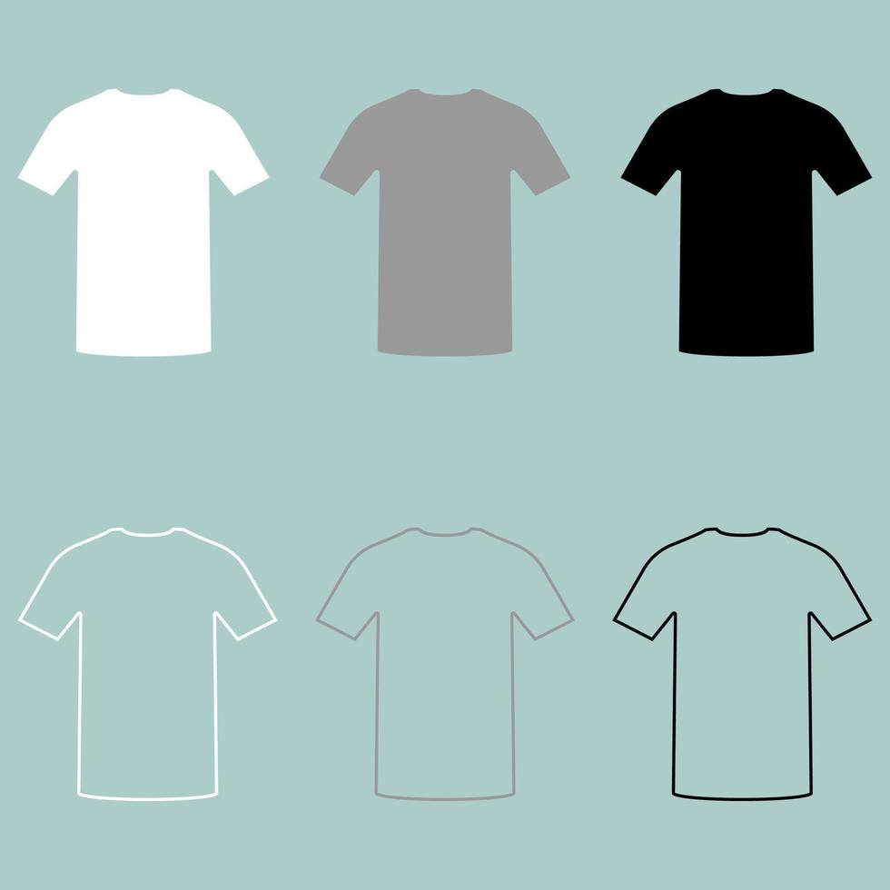 sportshirts wit grijs zwart pictogram. vector