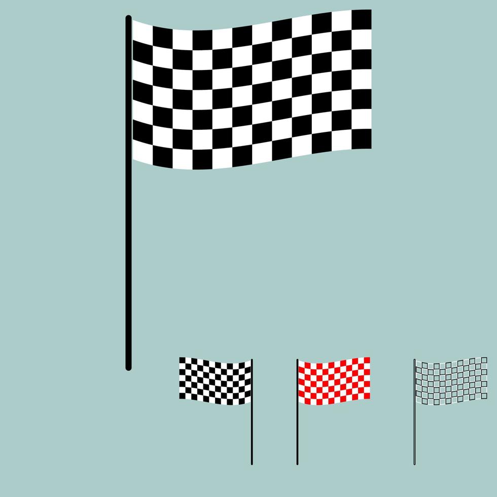 race vlag zwart-witte kleur. vector