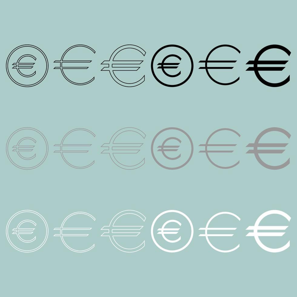 euroteken eenvoudig en in ronde pictogram. vector