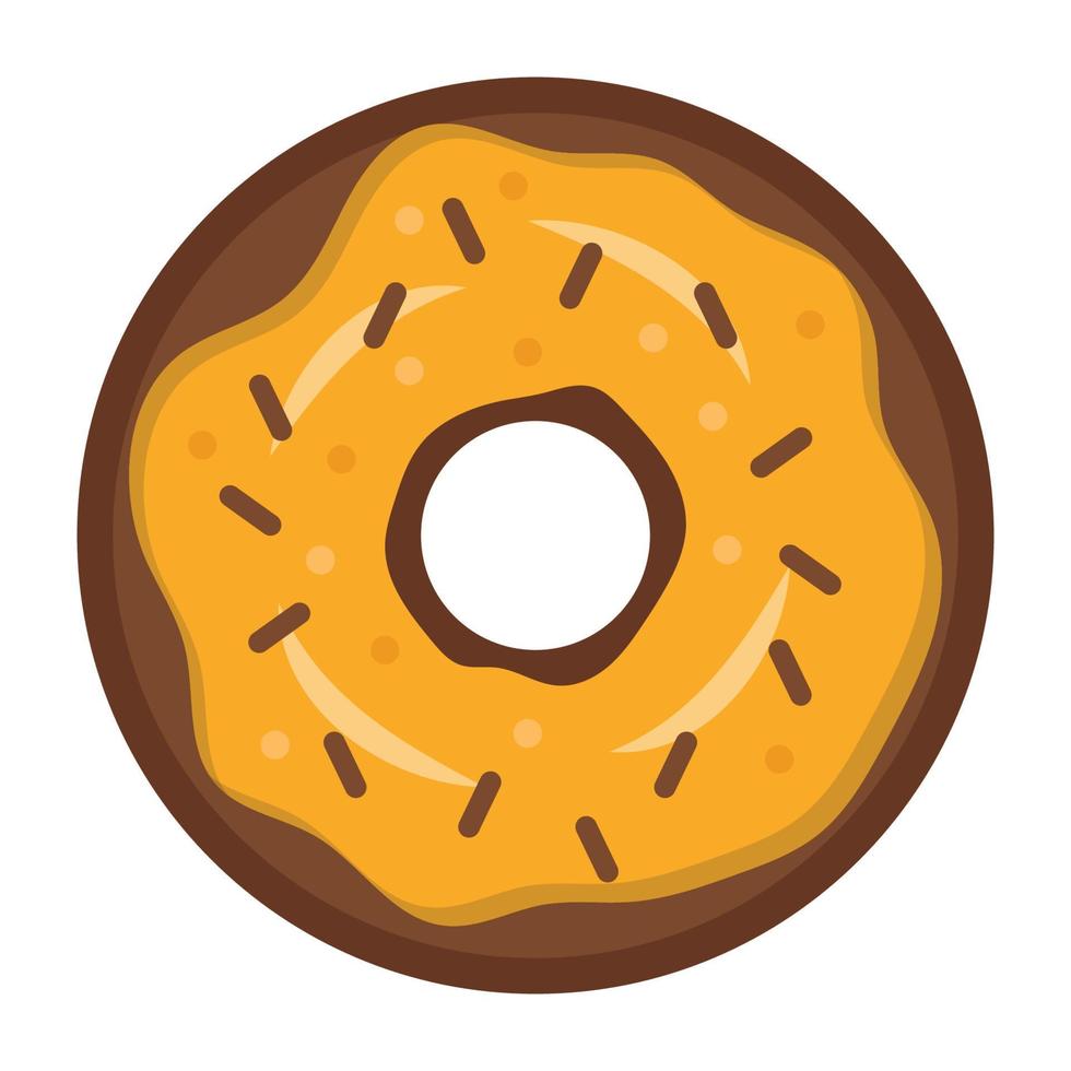 donut vectorpictogram dat gemakkelijk kan worden gewijzigd of bewerkt vector