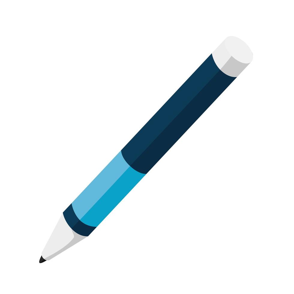 blauw potlood schrijven vector