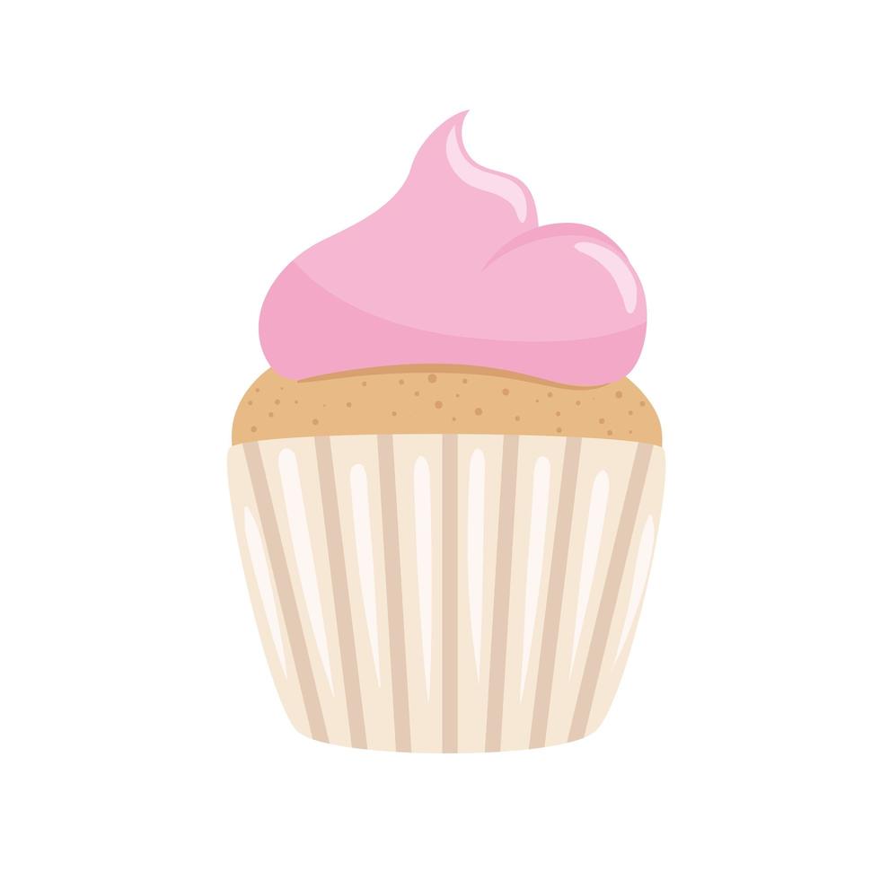 heerlijke en zoete cupcake vector