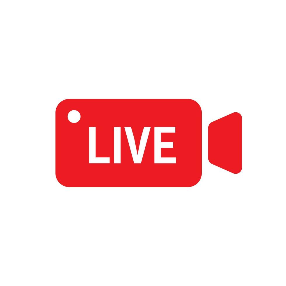 levend icoon. livestream, video, nieuwssymbool vector