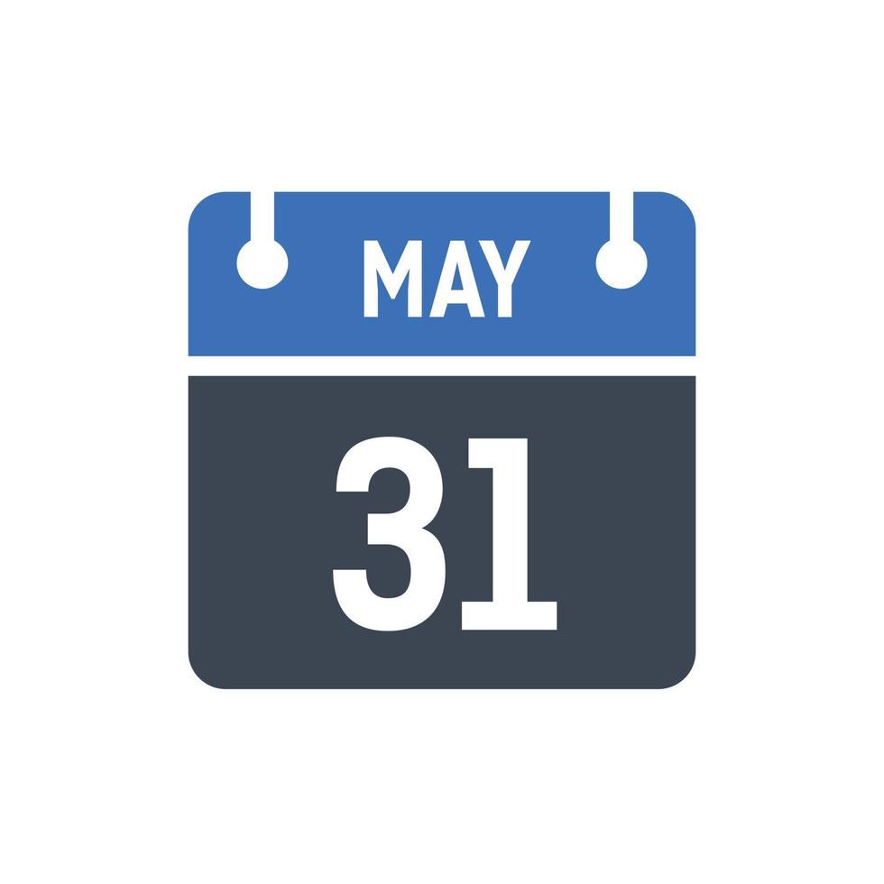 31 mei datum van de maandkalender vector