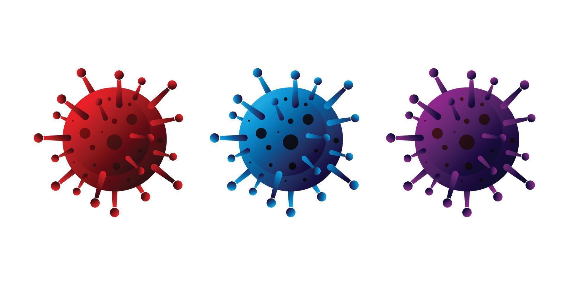 bacteriën of virus covid19 logo vector