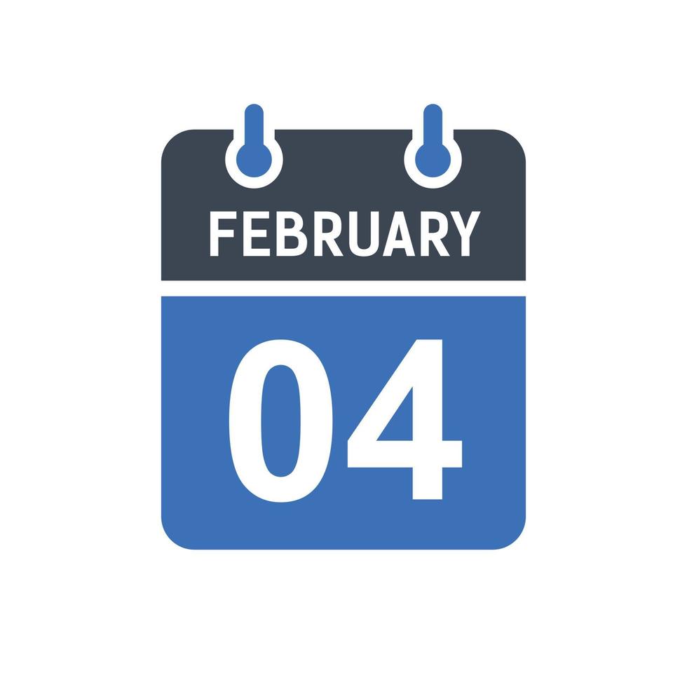 4 februari kalender datum icoon vector