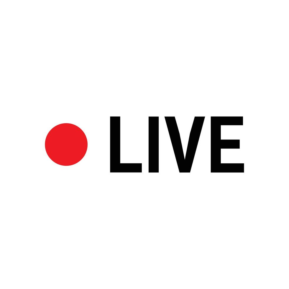 levend icoon. livestream, video, nieuwssymbool vector