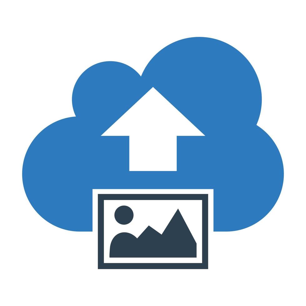 pictogram voor het uploaden van afbeeldingen vector