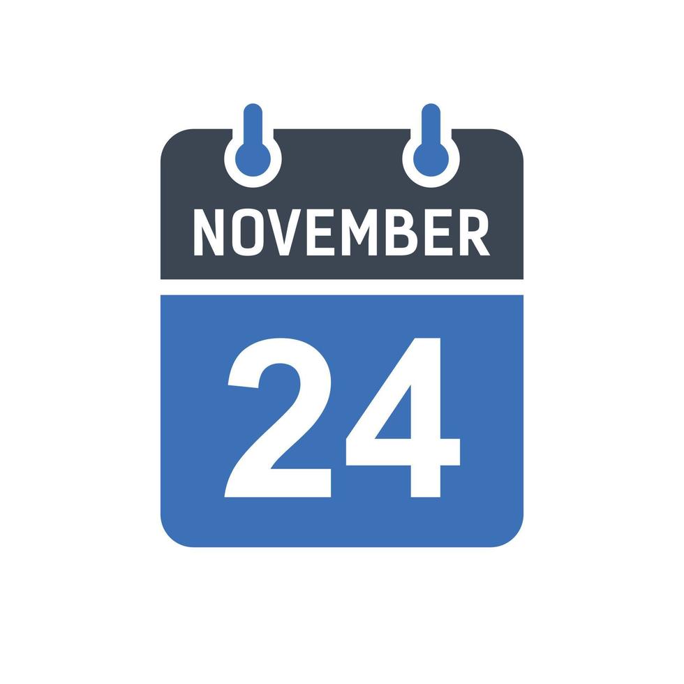 24 november kalender datum icoon vector