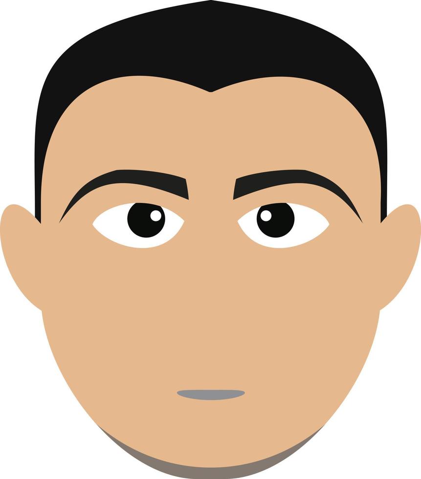 mannelijk hoofd portret pictogram sticker ontwerp. vector