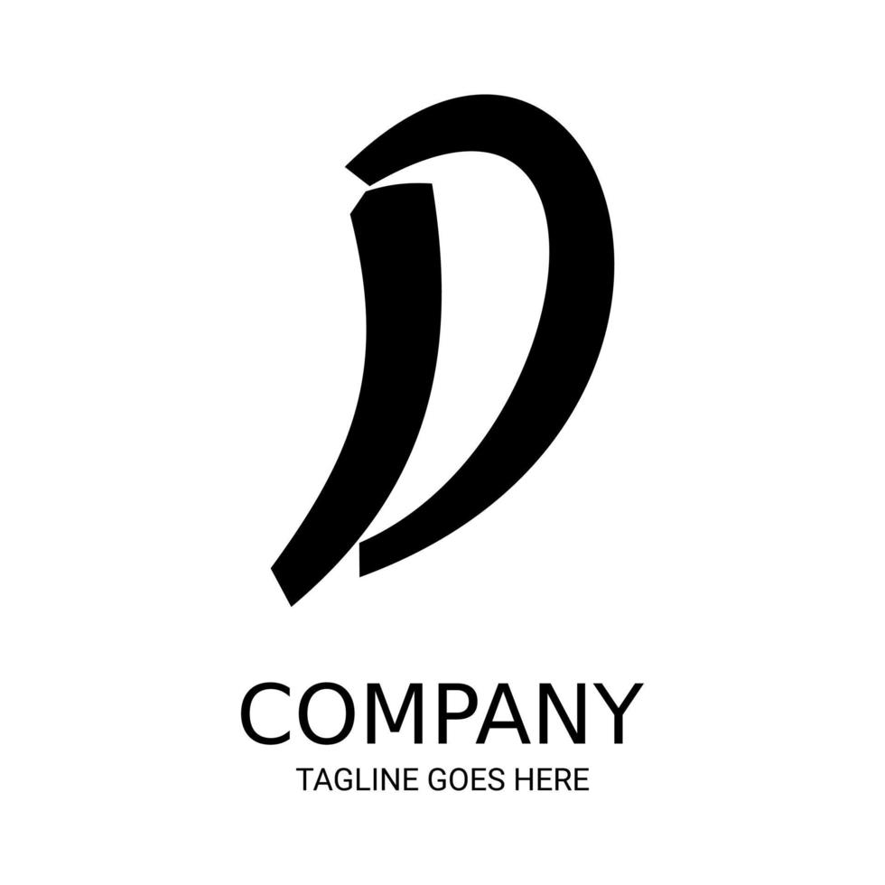 uniek letter d-logo-ontwerp. perfect voor t-shirts, enz. vector