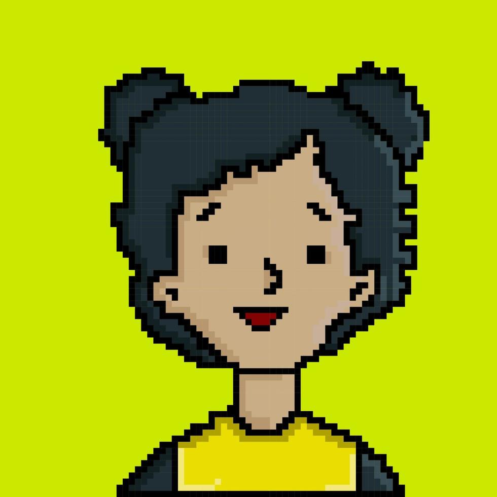 pixel art stijl mensen karakter illustratie vector