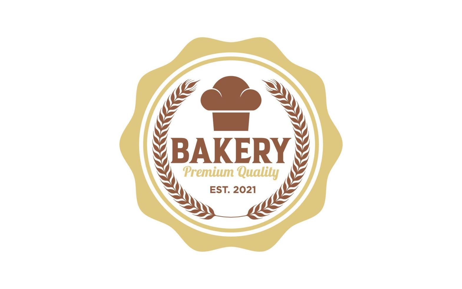 vintage label bakkerij bak winkel logo ontwerp vector